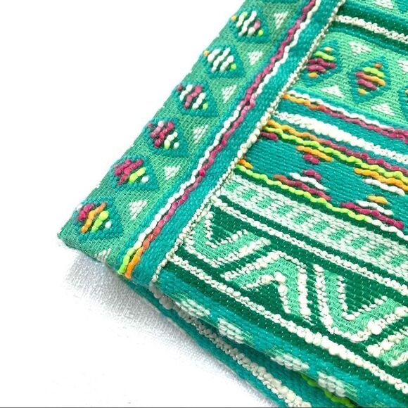 Anthropologie Elevenses Costa Aztec Embroidered shorts 0 Green - Picture 16 of 16